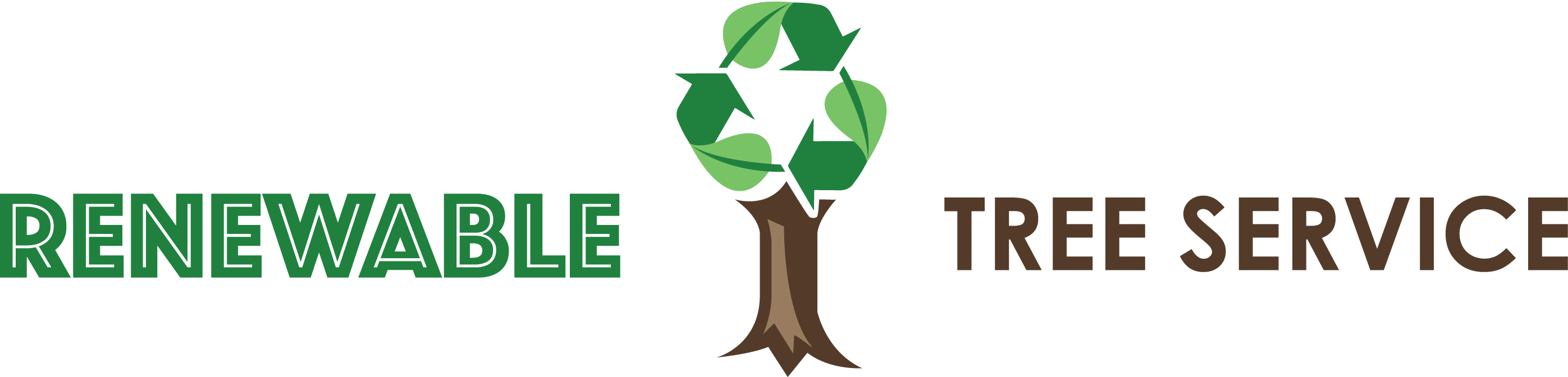 Renewable Tree Service Logo - American Vaudeville (2793x672)