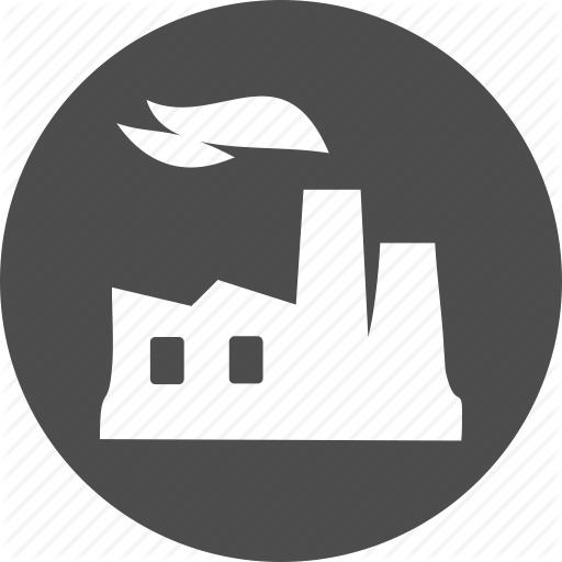 Industry Save Icon Format - Factory Icon Circle (512x512)