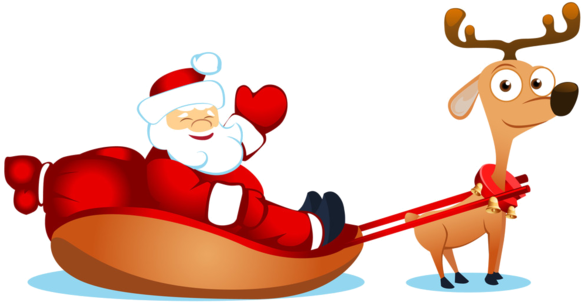 Merry Christmas Clip Art Christmas Always Falls On - Santa Claus Vector Png (600x333)