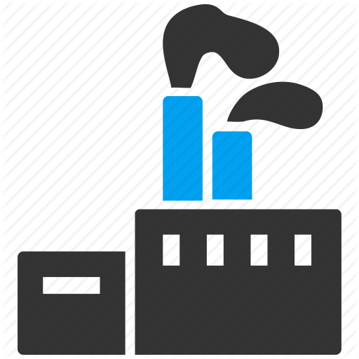 Factory, Green, Industrial, Industry, Leaf, Nature, - Factory Production Icon (512x512)