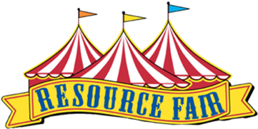 Tents With Flags On Top And A Large Banner In Front - Resource Fair Clipart (374x374)