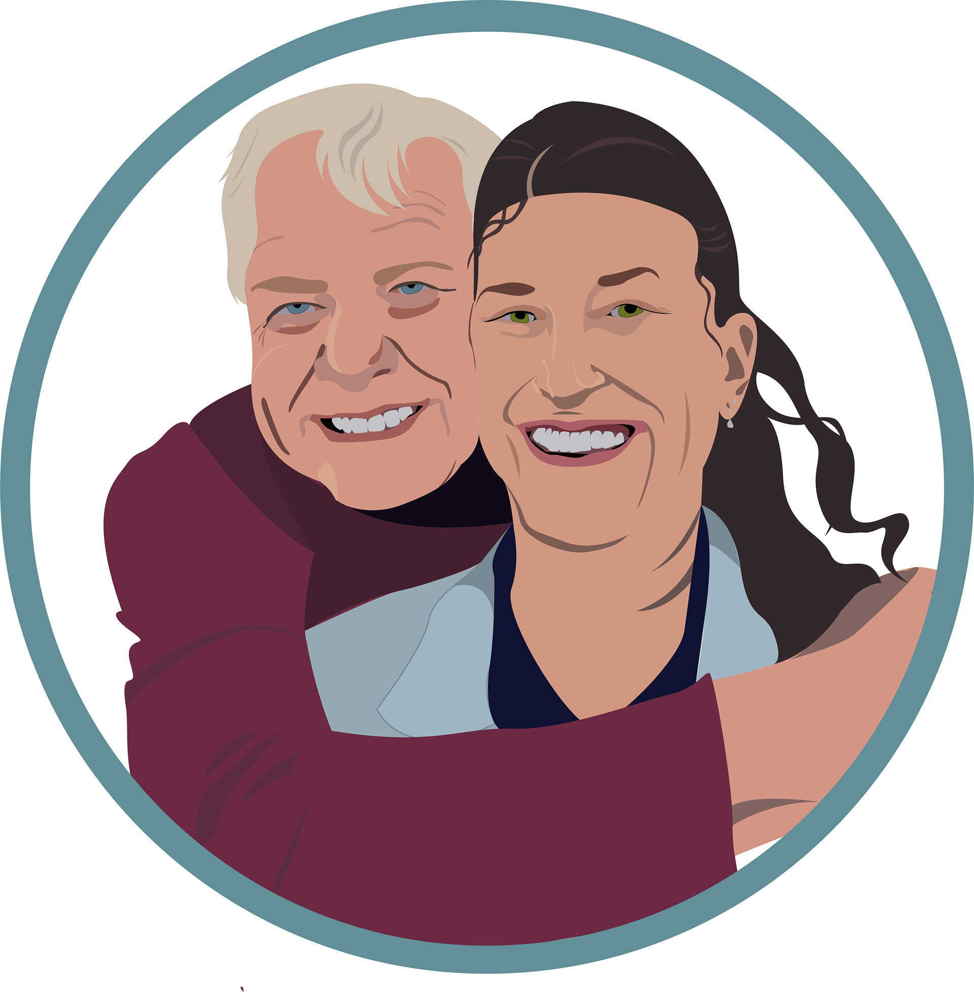 Illustrations Of Family And Friends - Circle (1920x1956)