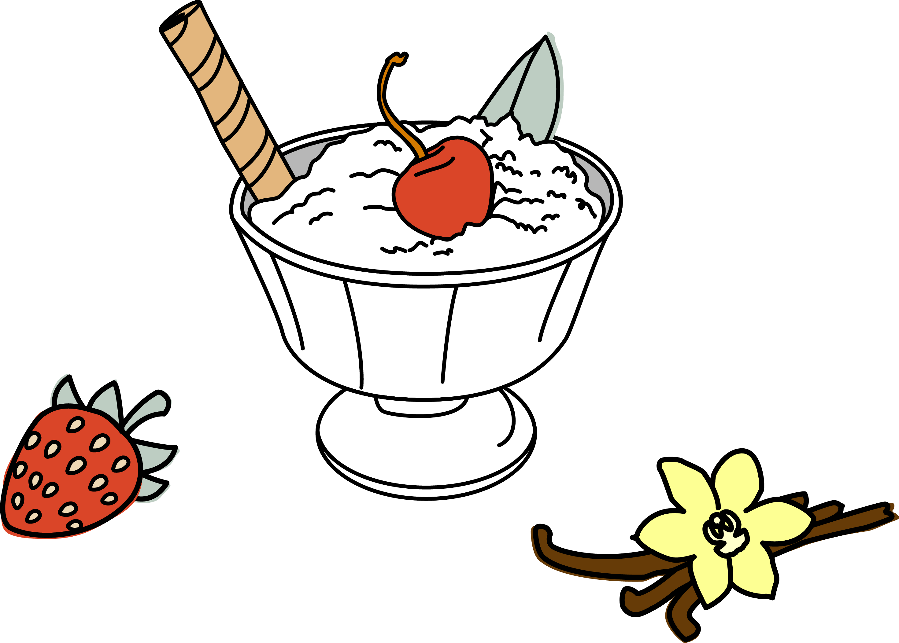 Icecream Illustration - Scaramouche - Artisan Glacier - Adventures In Icecream (2940x2104)