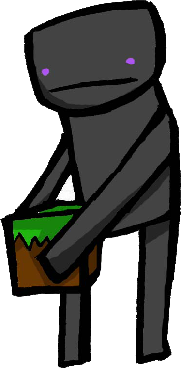 So I Drew An Enderman By Katlovesmusic - Minecraft Enderman Transparent (849x851)