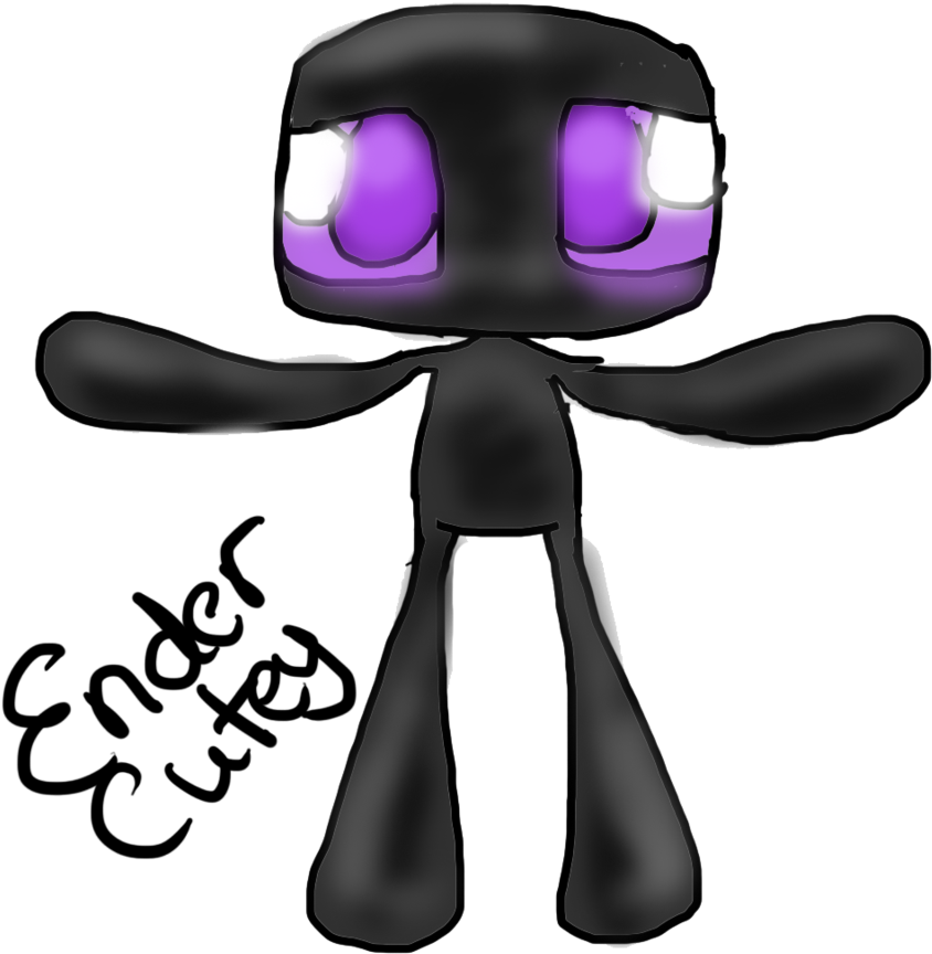 Drawing For Endercutey By Ask-enderman On Deviantart - Cute Enderman Drawing (900x992)
