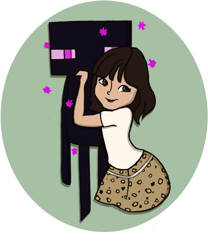 Mia And Your Enderman By Dog-sausage - Minecraft (910x877)