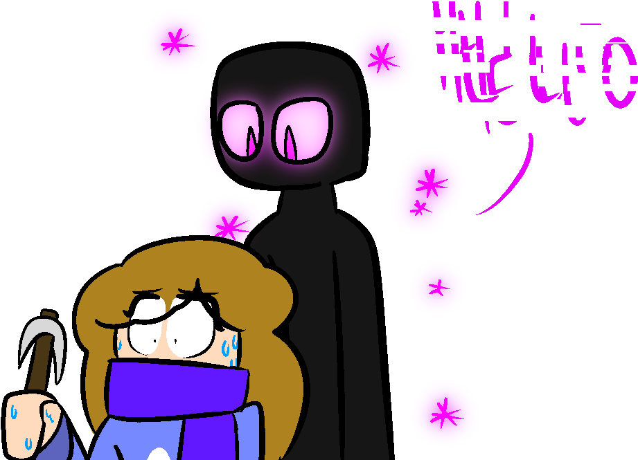 Friendly Enderman By Spectrumspace - Cartoon (1009x701)