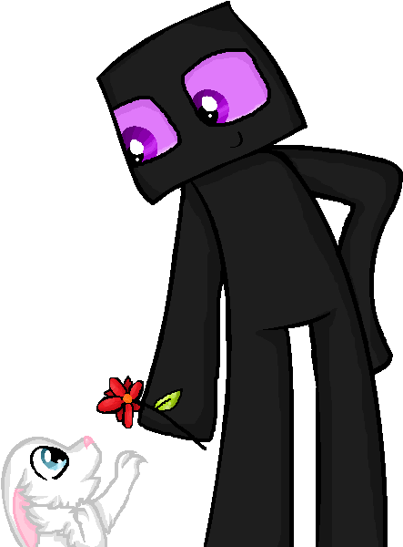 Enderman And Linox Base By Snowyseal - Pony And Endermen Base (461x602)