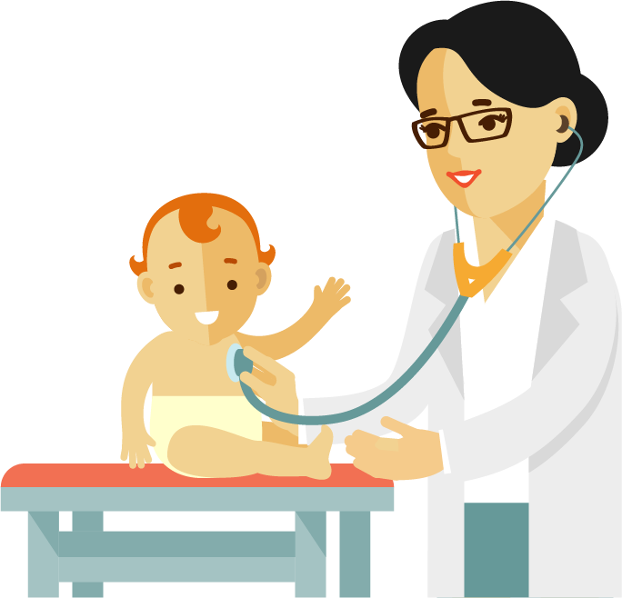 Pediatrics - Doctor Baby Vector (684x658)