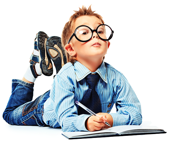 Child Smart School Boy - Developing Writing Skills (565x523)