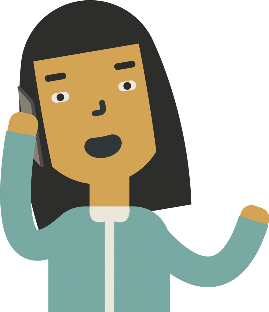 Call Centre Worker - Cartoon (882x1024)