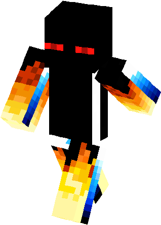 Fixed Fire Enderman Skin - Graphic Design (317x453)
