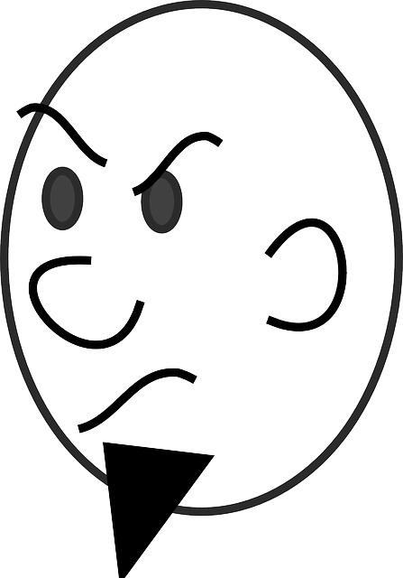 Face, Angry, Bald Head, Baldy - Kızgın Insan Çizimleri (447x640)