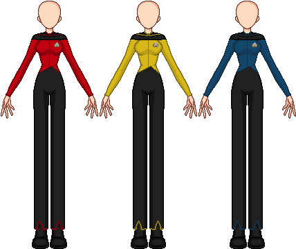 Star Trek Uniform Template By Sirena-voyager - Star Trek: Voyager (435x364)