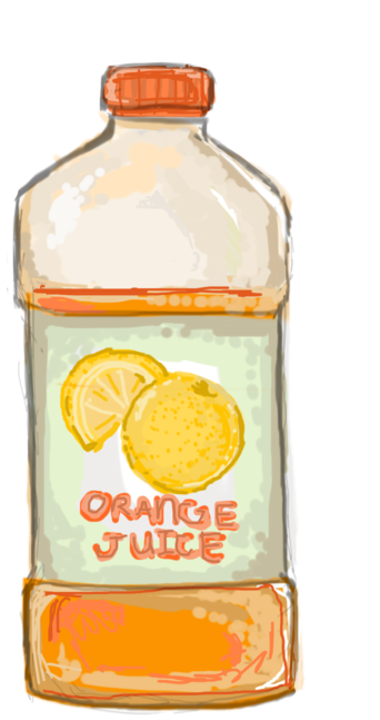 Orange Juice Drawing - Drawing Of Orange Juice (400x695)