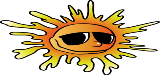 Tips For Protecting Yourself From The Summer Heat - Sun With Glasses Png (520x245)
