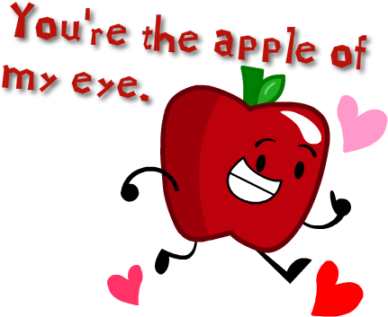 Apple Valentine By Thetgrodz-d76c20d - Inanimate Insanity Ii Apple And Marshmallow (461x423)