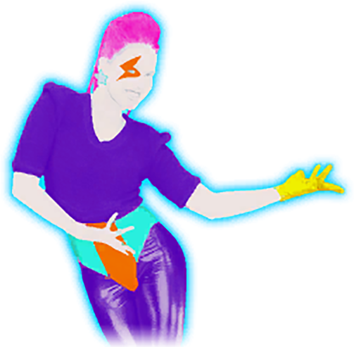 The Dancer Is A Girl With A Neon 80's Inspired Outfit - Aerobics (512x512)