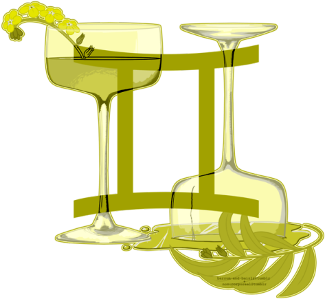 ◈gemini◈ Sign Of The Cynic Gold◈derse◈doom The Sign - Champagne Stemware (500x500)