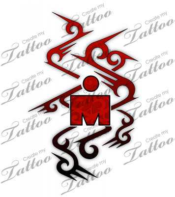 Sbink Ironman Tribal - Tattoo (400x400)