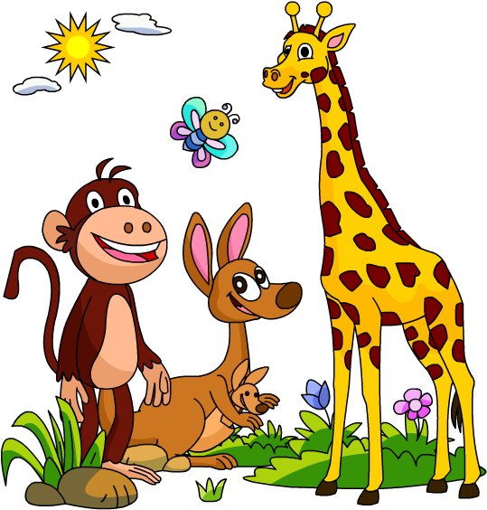 Colouring Animals - Giraffe (550x580)