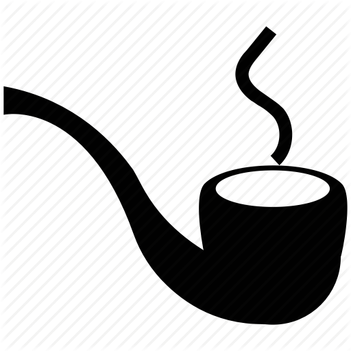 Nicotine, Pipe, Smoking, Smoking Pipe, Tobacco Pipe - Smoking Pipe Black Clipart (512x512)
