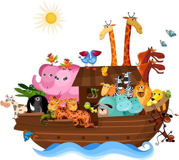 Noah's Ark Child's Nursery Pictures Are On Transparent - Arca De Noé Vetor (600x600)