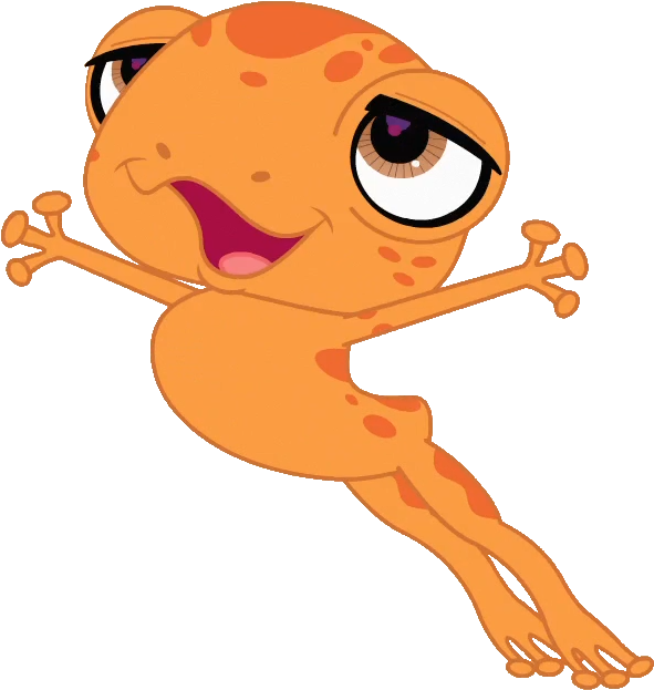 Lps Jumping Orange Frog Vector By Emilynevla - Comics (685x735)