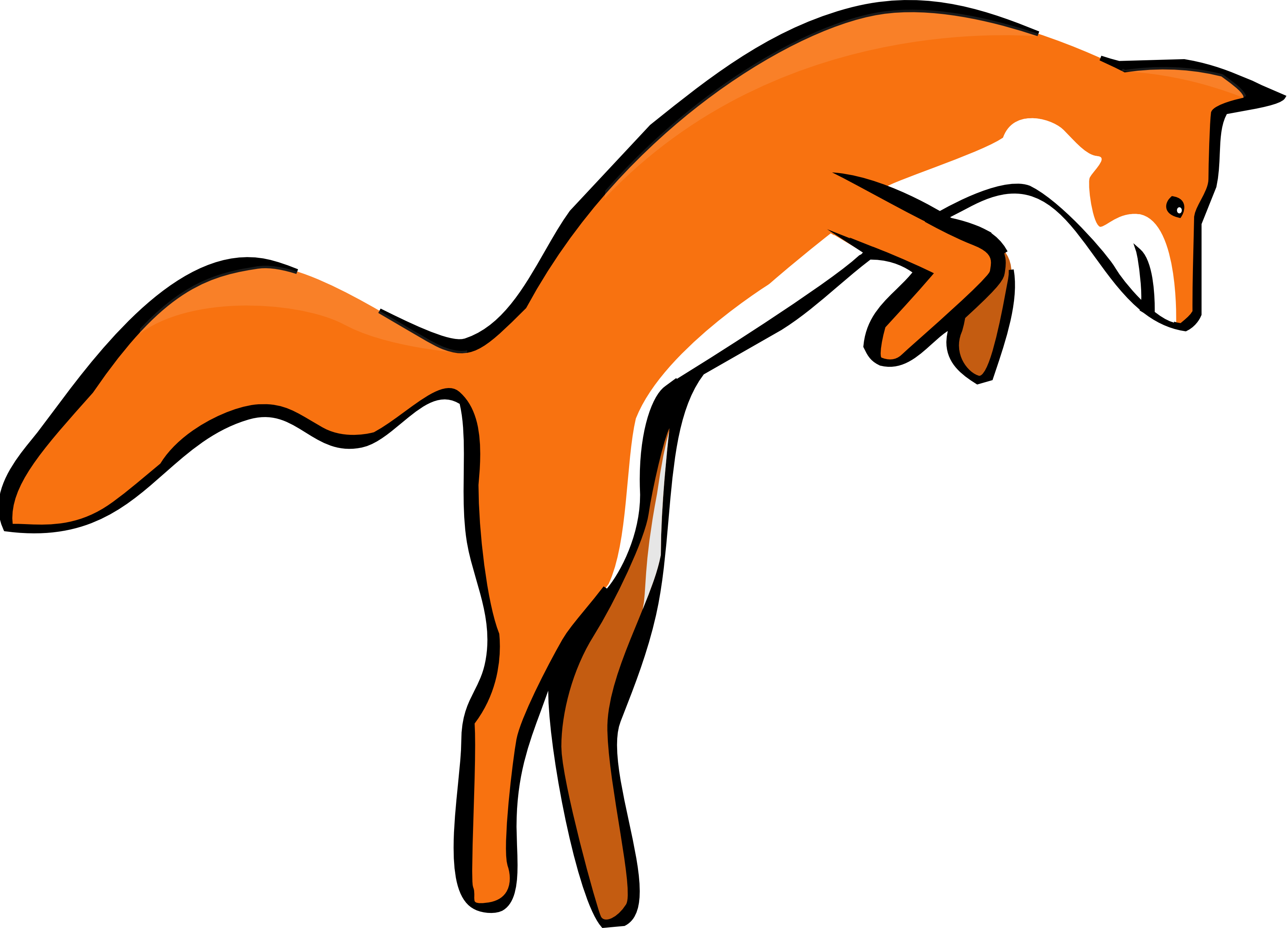 Clipart Of Requires, Fox And Buffer - Rat (3333x2401)