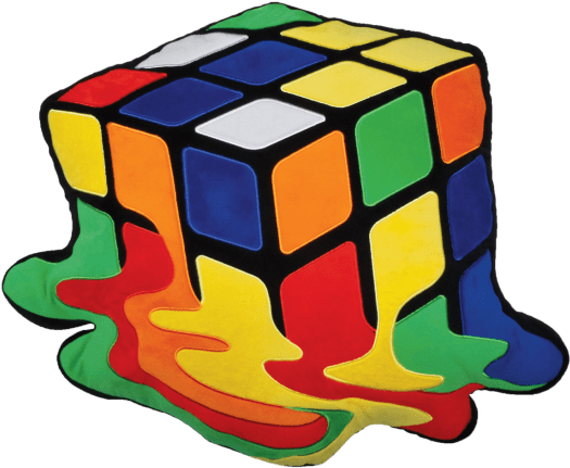Melting Rubik's Cube Transparent (550x550)