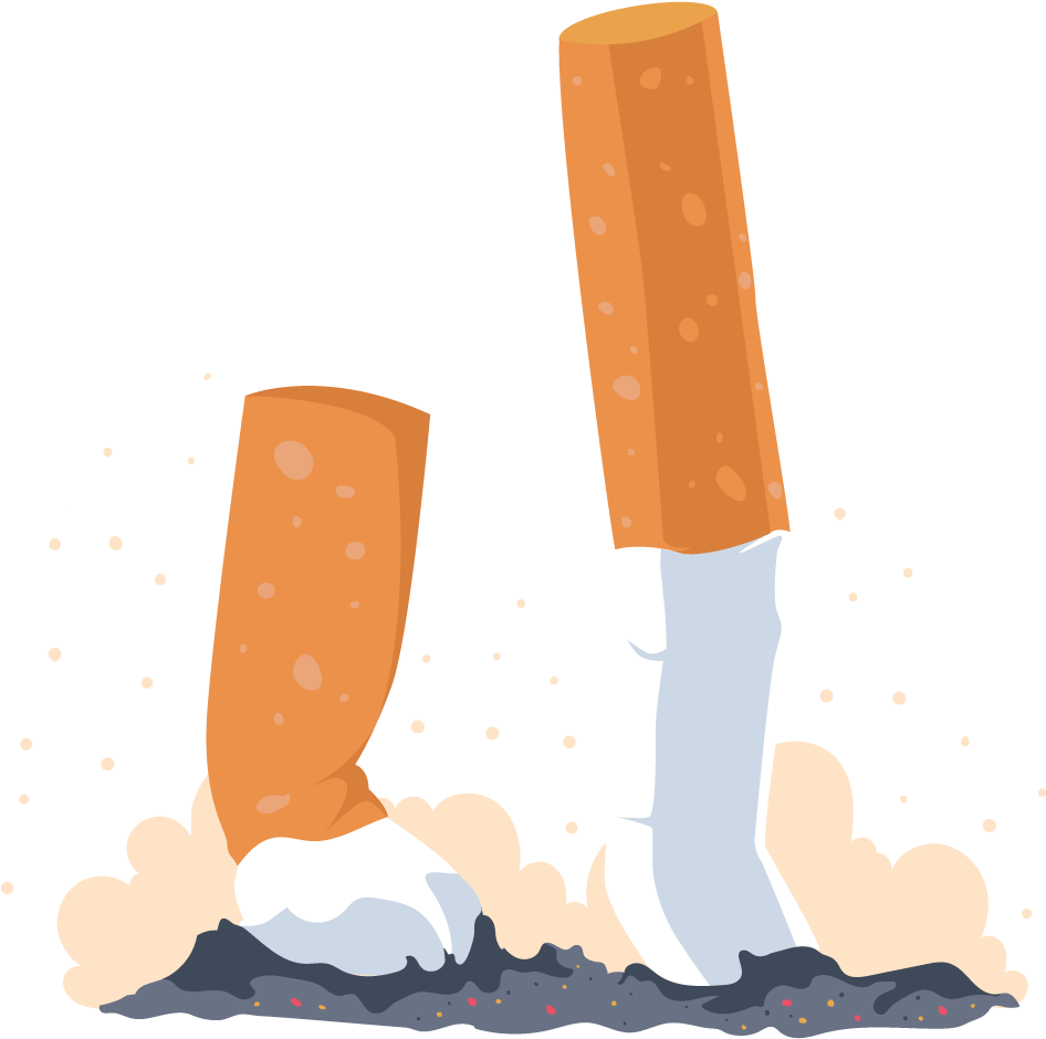 Smoking Cessation Cigarette World No Tobacco Day - Cigarette Vector Png (1600x1600)