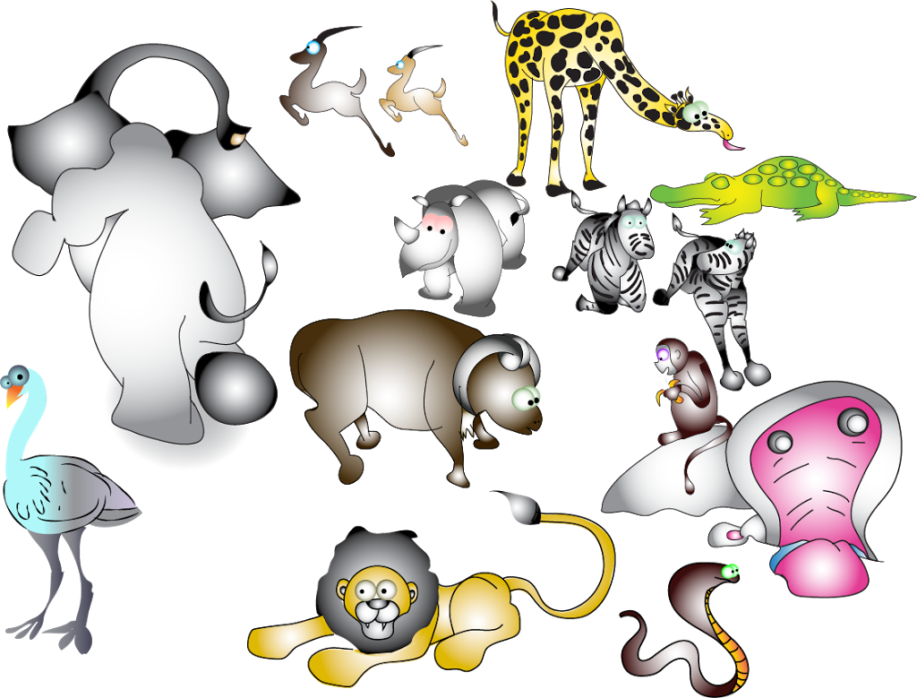 Illustration African Animals Kids Rev2 - Illustration African Animals Kids Rev2 (1024x779)