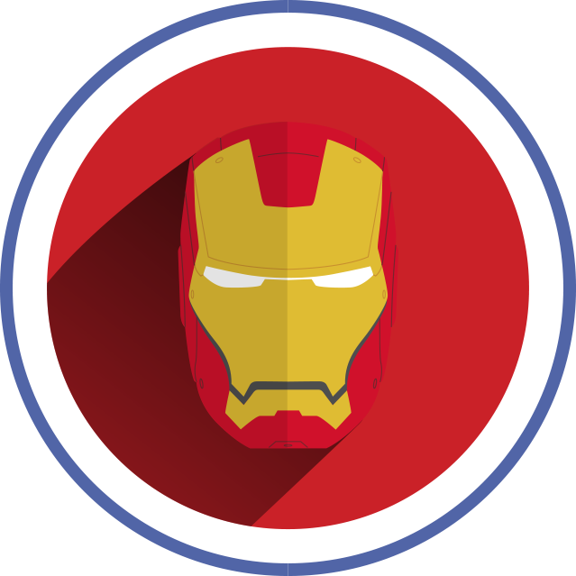 Iron Man Face Vector (639x639)