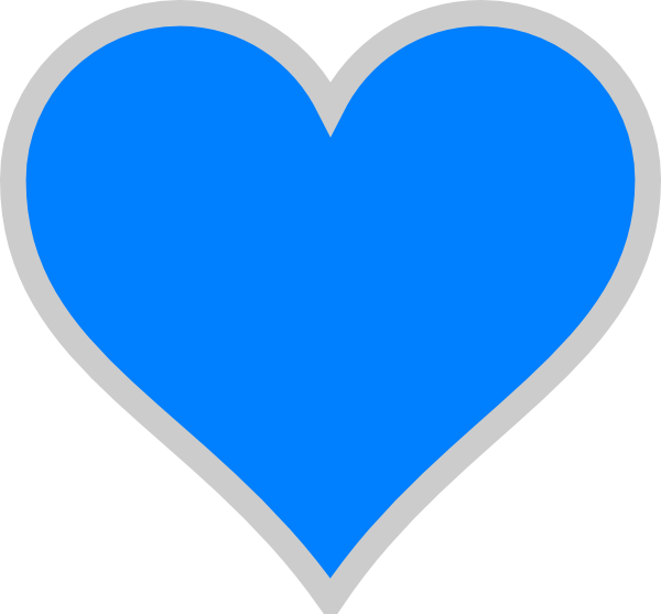 Blue Heart With Transparent Background (600x557)