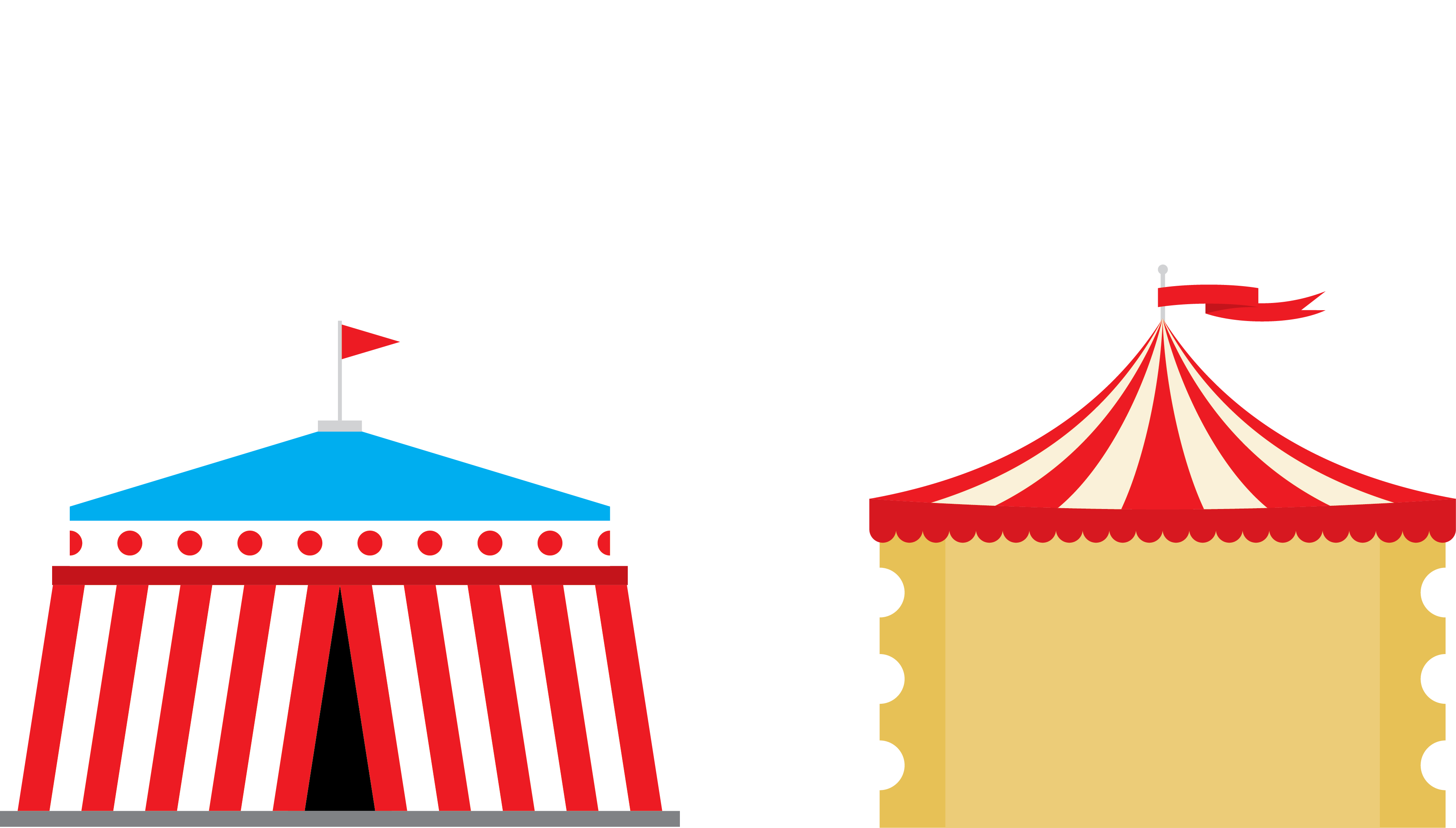 Circus Tent Clip Art - Carpas De Circo Vector (3632x2066)