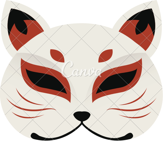 Happy Halloween Clipart - Kitsune (550x478)