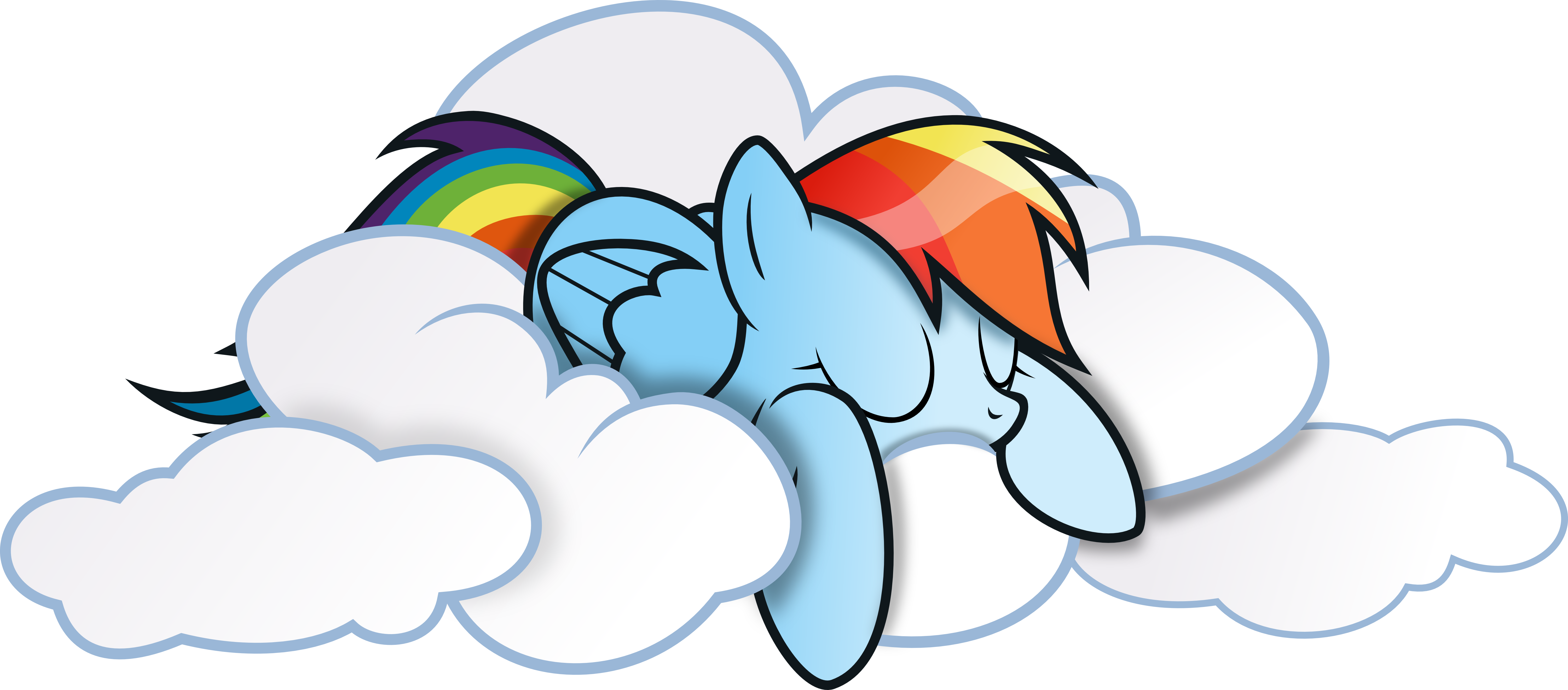 Rainbow Dash Resting By Mrcbleck Rainbow Dash Resting - Mlp Awesome Rainbow Dash Background (6001x2642)