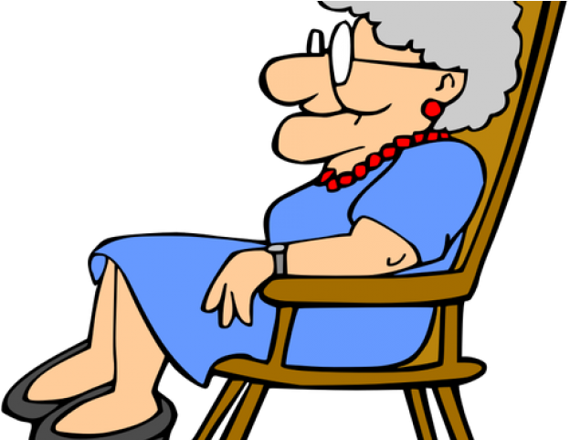 Resting Clipart Grandma - Grandma In Rocking Chair Cartoon (640x480)