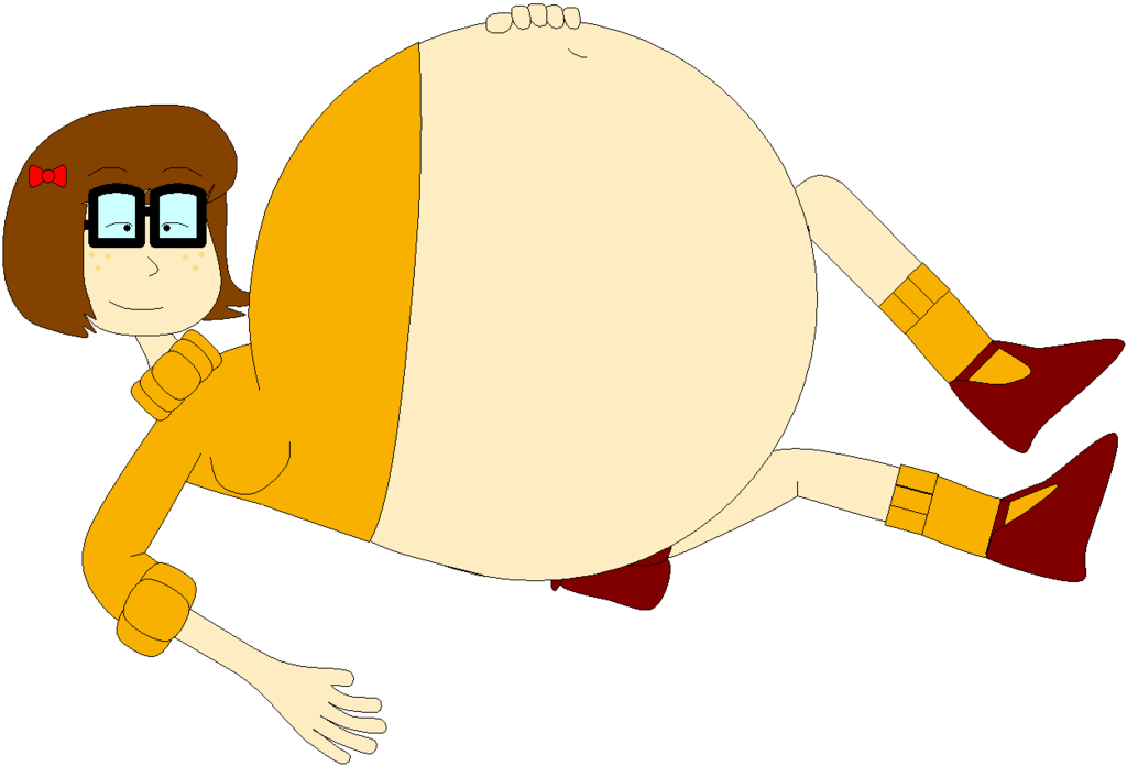 Velma Resting Her Belly By Angry-signs - Cartoon (1024x696)