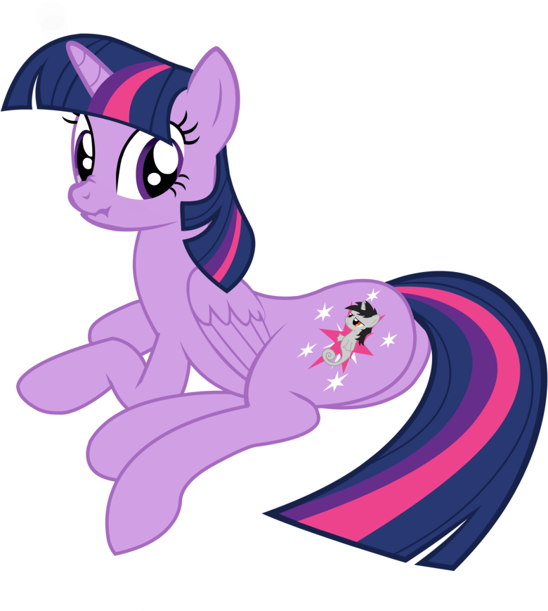 Greyflake Resting On Twilight's Flank By Cutesieart - Twilight Sparkle Flank (880x907)