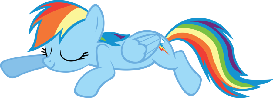 Rainbow Dash Sleeping By Rainbowcrab - My Little Pony Rainbow Dash Sleeping (1280x461)