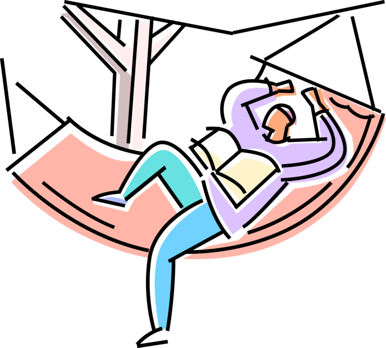 Vector Illustration Of Student Relaxes And Reads Book - Keyword Research (777x700)