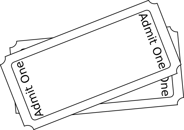 Movie Ticket Clip Art Free - Clip Art (600x423)
