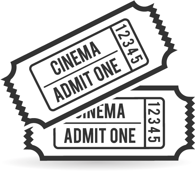 Ticket Black And White Clipart - Movies Ticket Clipart Png (698x559)