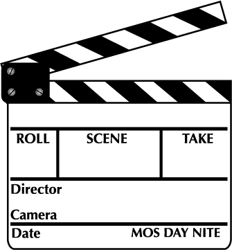 Movie Clapper Clip Art - Theatre Clip Art (335x361)
