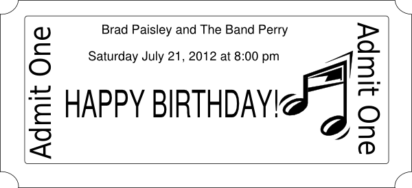 Concert Ticket Template Free Printable (600x274)