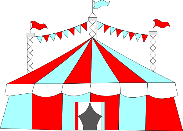Big Top Tent Clip Art At Clker - Circus Big Top Png (600x432)