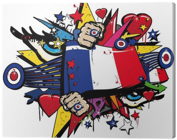 Graffiti France Révolution Française Pop Art Illustration - France Graffiti (400x400)