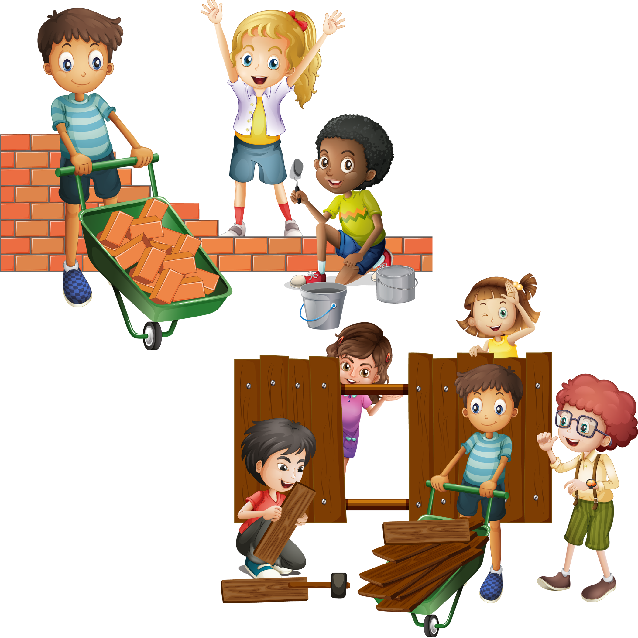 Wall Brick Building Clip Art - Clipart Building A Brick Wall (2100x2100)