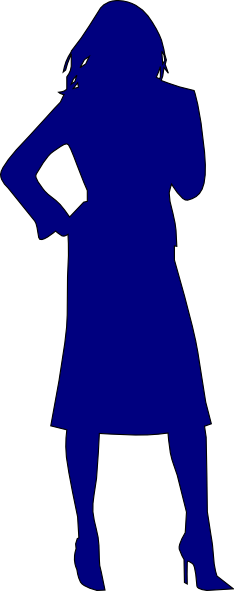 Business Woman Clip Art At Clker - Woman Silhouette Png Transparent (234x591)